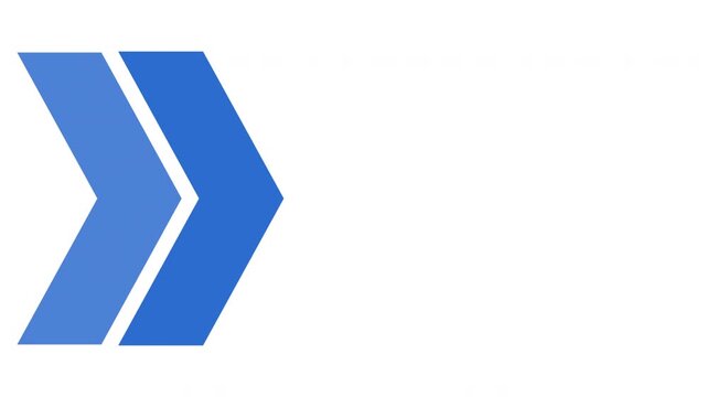 Left To Right Arrow Full Screen Directional Loop Animation Blue Isolated On White Background