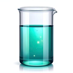 Beaker with Blue Liquid - Scientific Experiment and Chemical Analysis.