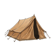 Classic Camping Tent Illustration Vector Style © Rizky