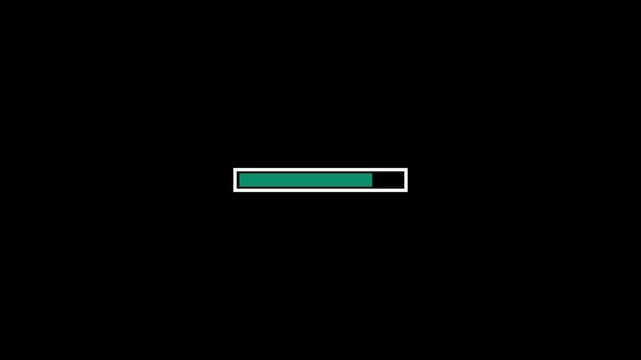 Abstract loading icon animation . Loading bar and percentage Futuristic progress loading bar 0-100 percent