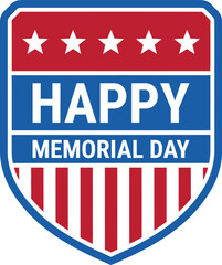 Memorial day greetings and patriotic tribute badge © MST HAFSA