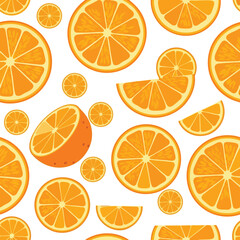 Vibrant Pattern of Fresh Orange Slices and Segments for Summer Refreshment