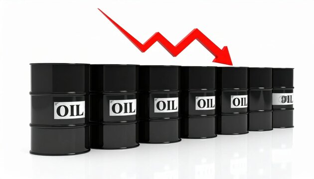 Oil Barrels Representing Economic Decline and Market Trends in Global Energy Sector Analysis