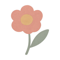 Naklejka premium PNG Colorful paper flower illustration.