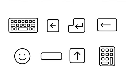 Technology &ndash; Virtual Keyboard Icons