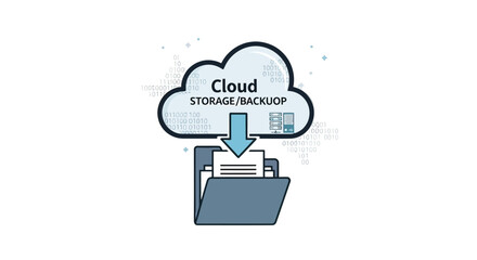 Cloud Storage Backup File Folder Download.