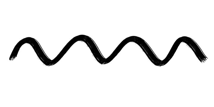 Black wavy brushstroke underline.