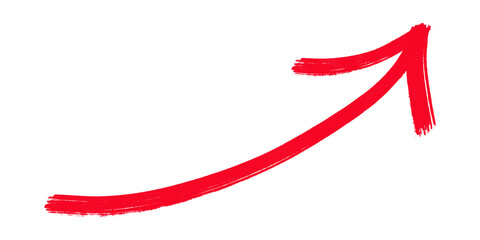 red arrow pointing upward, isolated PNG. Hand drawn red arrow. © BEN HDA