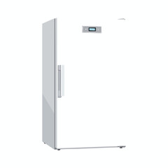 Modern White Refrigerator with Sleek Design for Kitchen Use