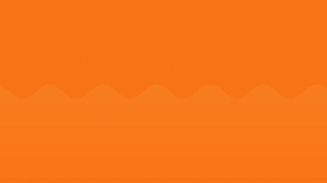 Minimalist orange background with elegant soft wavy pattern vector design
