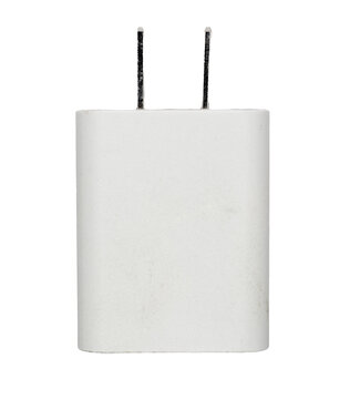 Light Grey Charger Plug on a transparent background PNG 