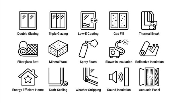 Energy efficient home insulation techniques and materials illustrated