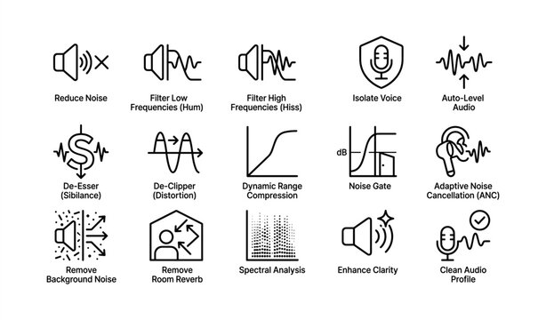 Audio processing techniques: enhance clarity and reduce noise in sound