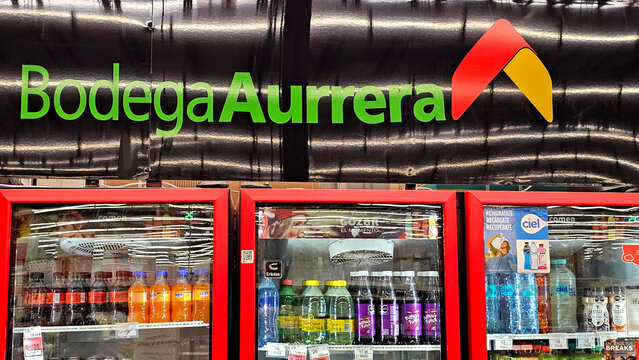 Huauchinango, Puebla, Mexico - Dec 26, 2025: Bodega Aurrera, a Mexican chain of discount stores and supermarkets owned by Walmart, offers low prices with the image of Mama Lucha
