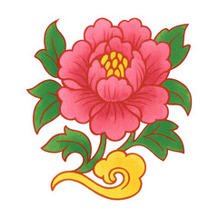 Naklejka premium PNG Vibrant floral tattoo design