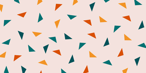 Colorful Geometric Triangle Pattern on a Minimalist Background. Design for banners, posters, greeting cards, and social media. © Akhmad