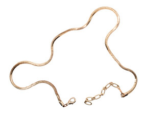 Fototapeta premium A gold chain isolated on a transparent background PNG 