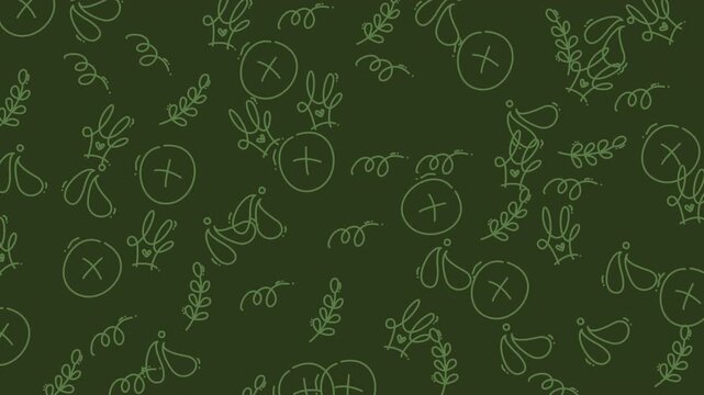 Chalkboard fruit doodles video sequence.