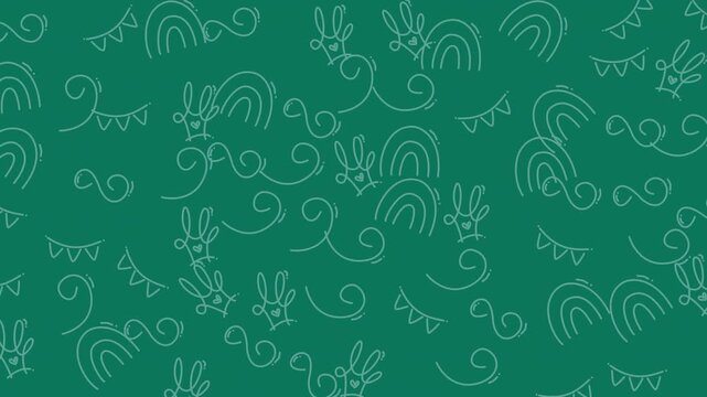 Animated Green Pattern Background For Video.