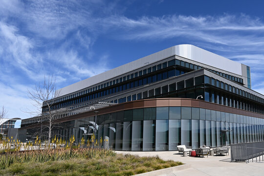 IRVINE, CALIFORNIA - 6 MAR 2026: The Chao Family Comprehensive Cancer Center and Ambulatory Care at UCI Health.