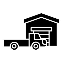 Fototapeta premium truck Solid icon
