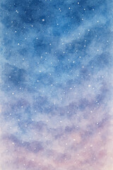 Obraz premium beautiful starry sky watercolor background