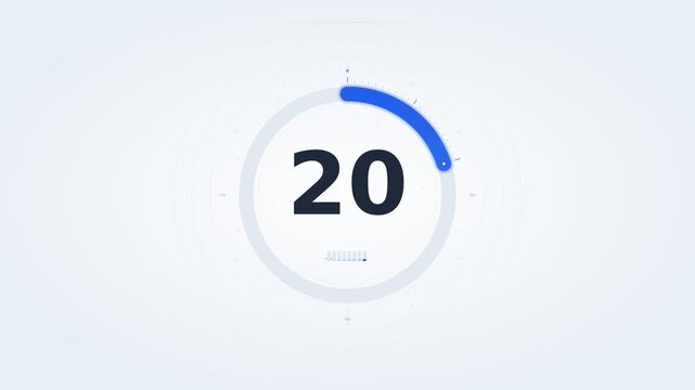 Circular Progress Counter Animation Loop for Dashboard Data and Analytics