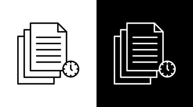 Version Control Outline White Icon Set Design