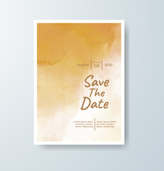 Fototapeta premium Wedding invitation with abstract splash watercolor