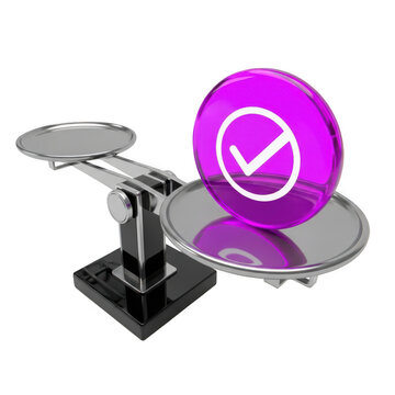 A purple button with a checkmark on a turnstile