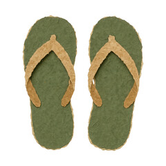 Naklejka premium PNG Eco-friendly textured flip-flops illustration.