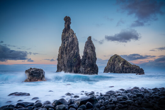 Ilheus da Ribeira da Janela at Sunset Madeira Island