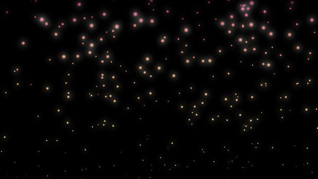 Christmas Snowfall Starry Universe Background, Blue Dark Winter Night Sky, Snowflake Particle Motion Seamless Animation, Galaxy Space Holiday Design, Bright Star Light Scene, Snow Falling Christmas Ce