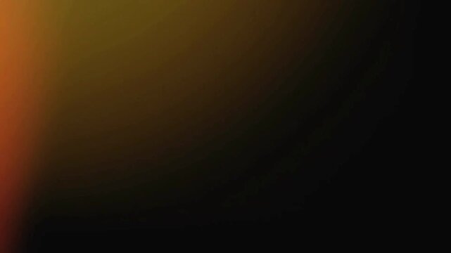 Warm light leak color gradient transition shifting from green through yellow and orange into a solid black frame background overlay