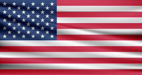 Fototapeta premium Waving United States of America National Flag