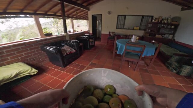 Getting in the house in harvest season.