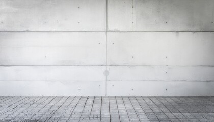 Fototapeta premium Minimalist concrete wall and floor with modern design and interior space for creative projects
