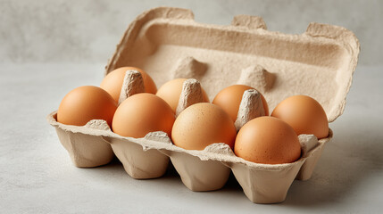Raw Eggs in Recycled Packaging