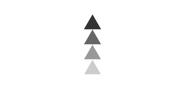 Bottom To Top Up Directional Arrow Loop Animation Black Isolated On White Background