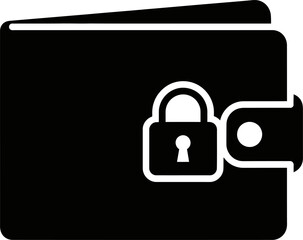 Secure digital wallet with padlock icon