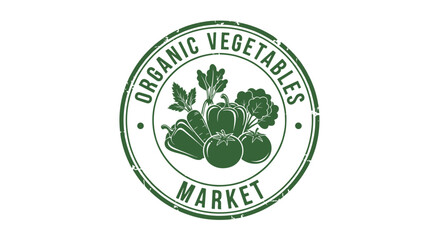Organic Vegetables Market Logo Design.