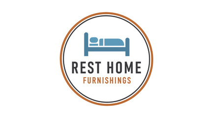 Rest Home Furnishings Logo Design Element.