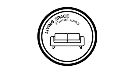Simple Line Drawing of a Sofa 1.
