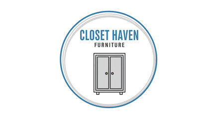 Simple Line Drawing of Wardrobe Cabinet.