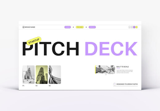 Creative Business Pitch Deck Cover Slide for Startup Company