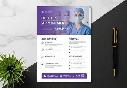 Professional Medical Doctor Clinic Flyer Design