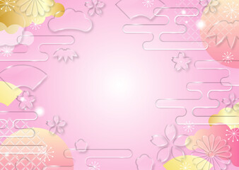 ガラスのおめでたい和風背景