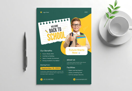 Modern Back To School Kids Flyer Template
