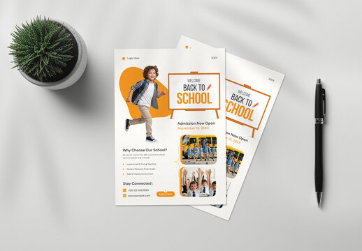 Creative Back To School Flyer Template