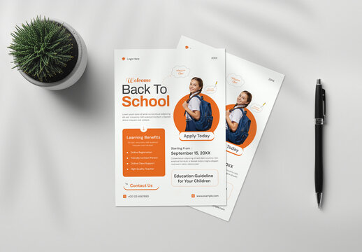 Modern Back To School Flyer Template